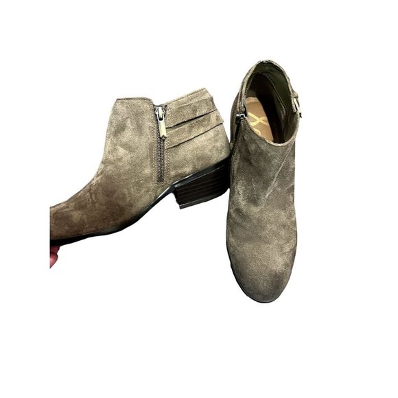 Sam Edelman women’s Petal Olive Suede Ankle Boots size 7 preppy - Picture 1 of 8